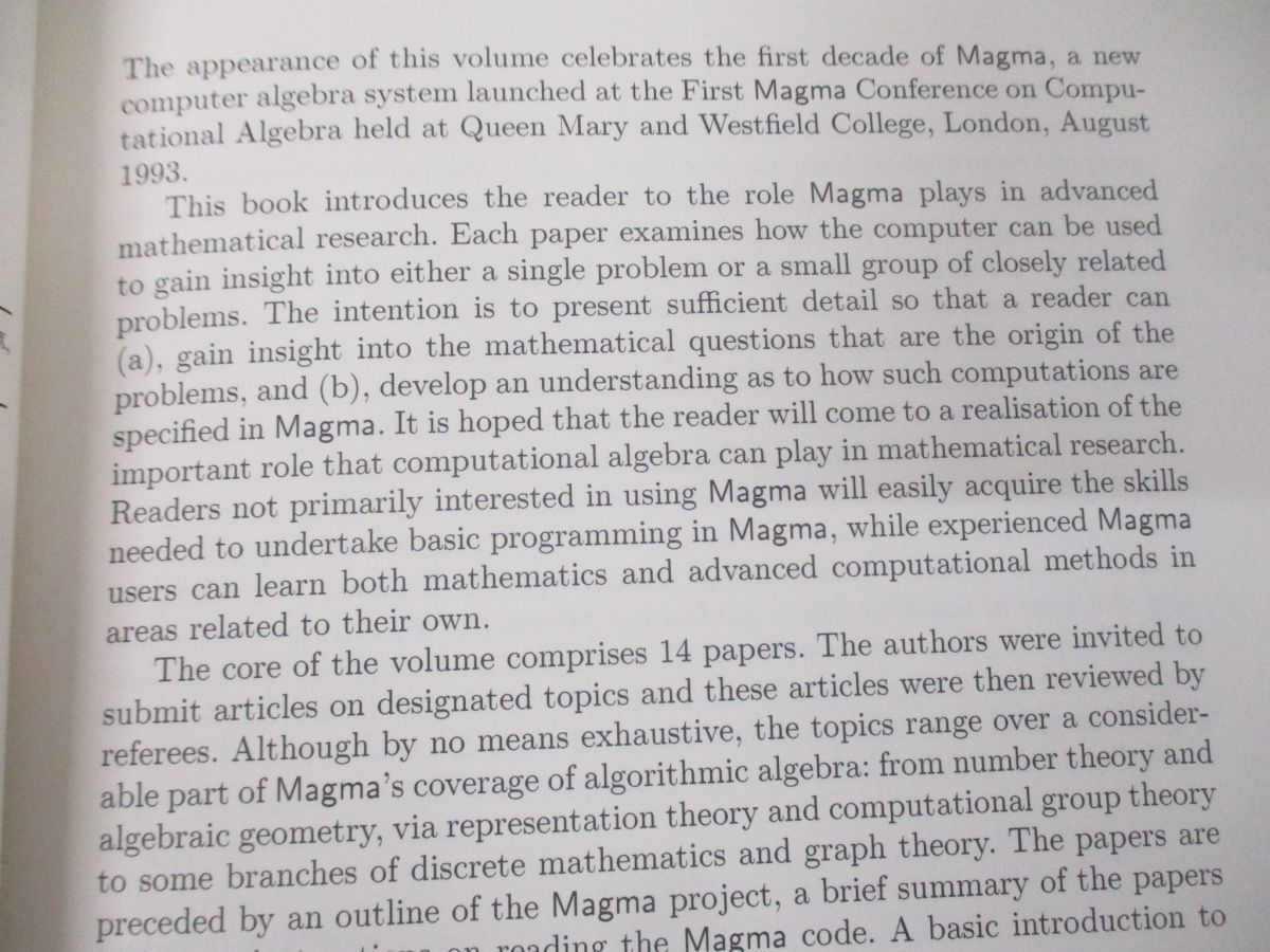 ●01)Discovering Mathematics with Magma/Wieb Bosma/Springer/2010年発行/洋書/マグマによる数学の発見_画像3