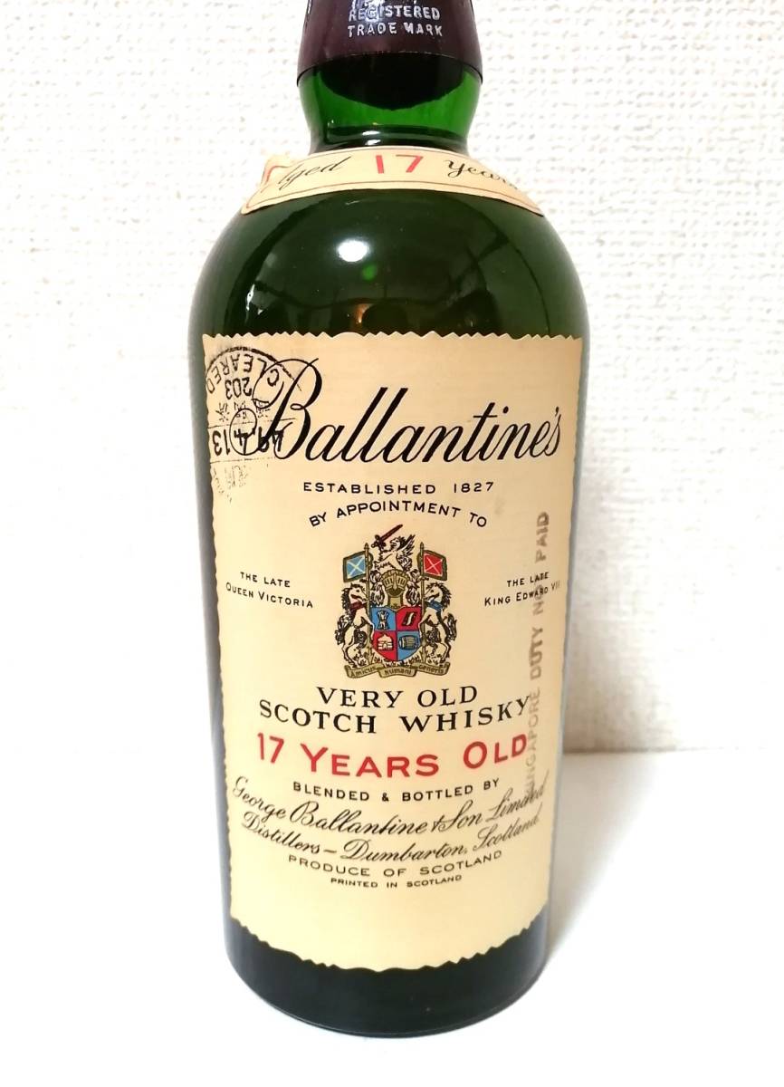 Ballantine's バランタイン17年 赤青紋章 760ml 43度 未開封品 70年代_画像2