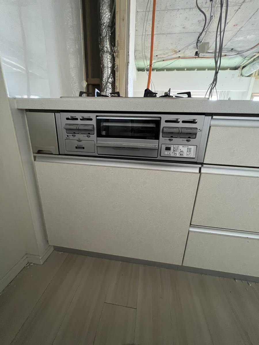 1017Panasonicパナソニック2015年製食洗機 ハーマン2014年製都市ガスコンロ付き システムキッチンセット 直_画像4