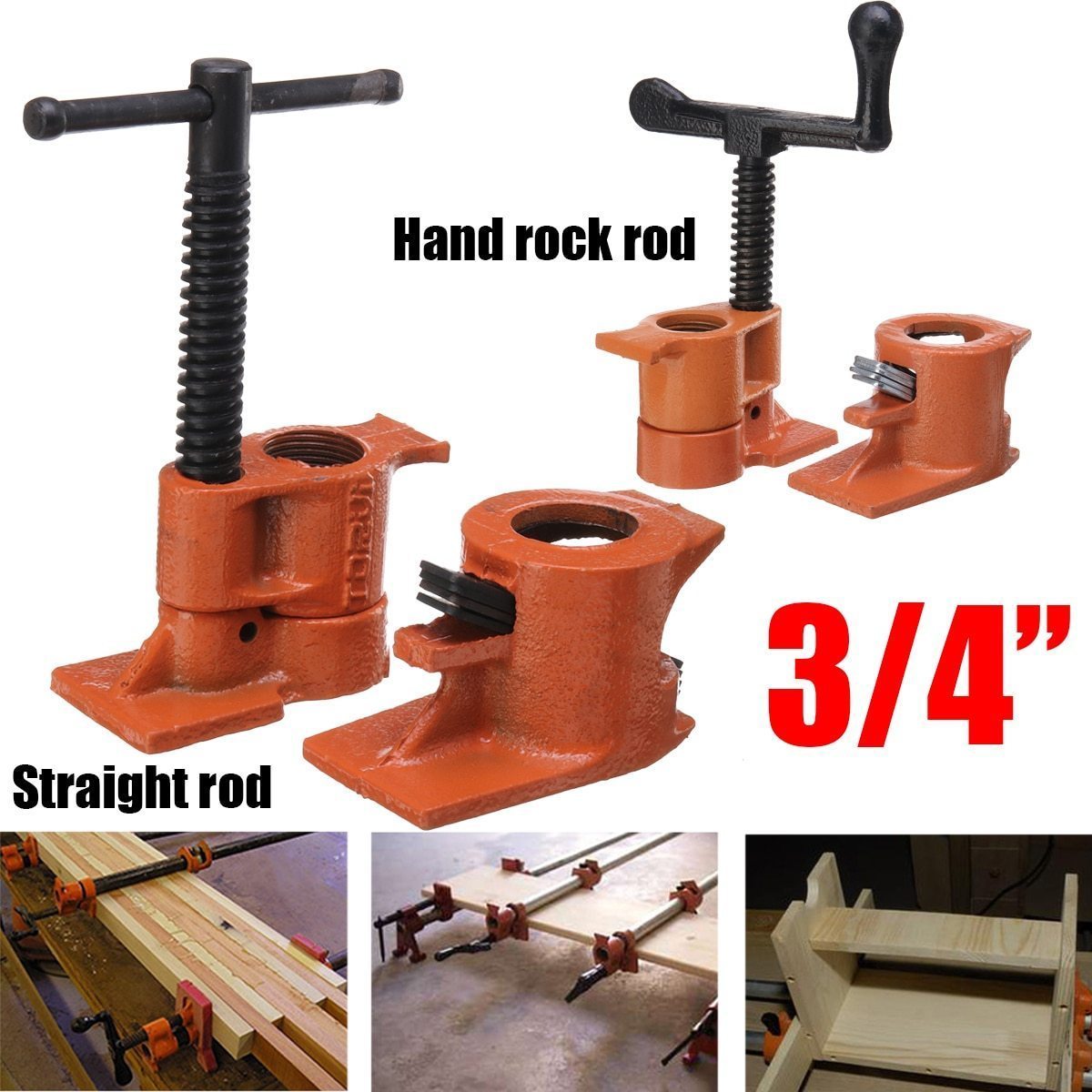 F026 heavy duty 3/4 -inch for carpenter pipe clamp wood bonding pipe clamp steel cast iron apparatus large . hand tool 