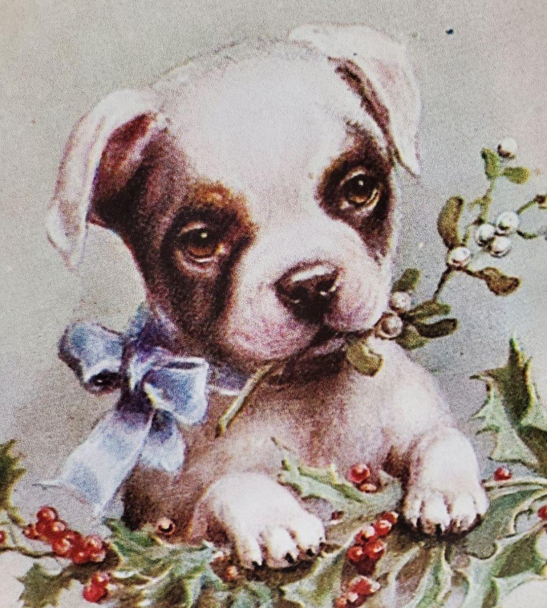 ブリキ看板 HANAKO レトロ 犬の看板 FR45 子犬 ブルドッグ クリスマス ウェルカムボード 犬の雑貨 ガーデンオブジェの画像4