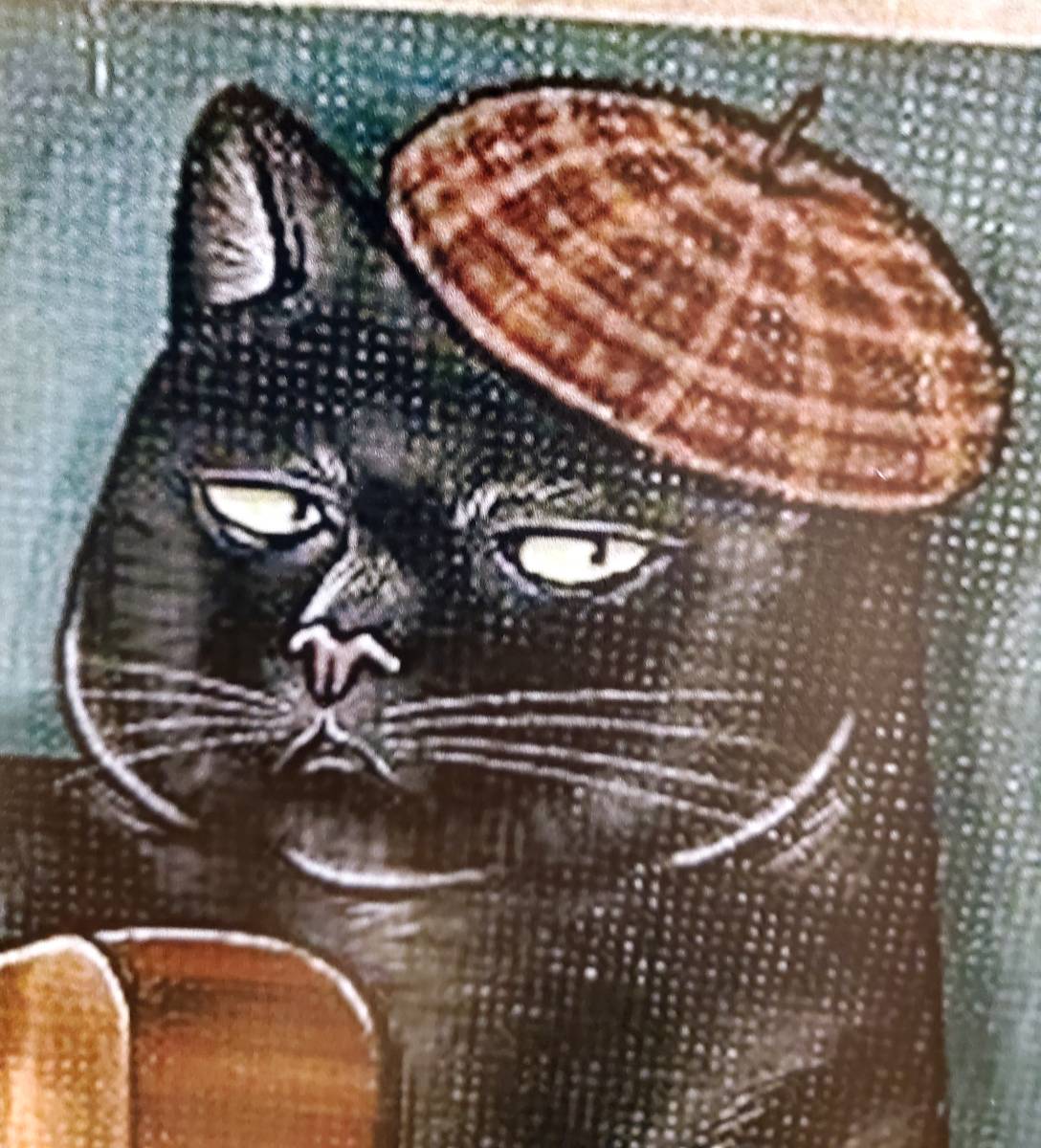ブリキ看板　HANAKO　レトロ　猫の看板　E10　黒猫　ギター　ミュージックパブ　ウェルカムボード_画像4