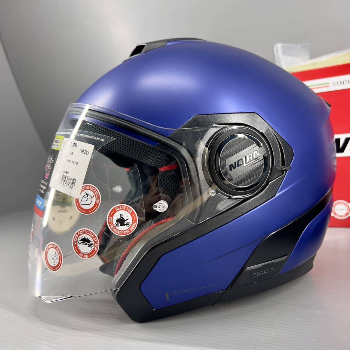 《展示品》NOLAN ノーラン N405 フラットケイマンブルー ジェットヘルメット Mサイズ (DAYTONA 99378)_画像2