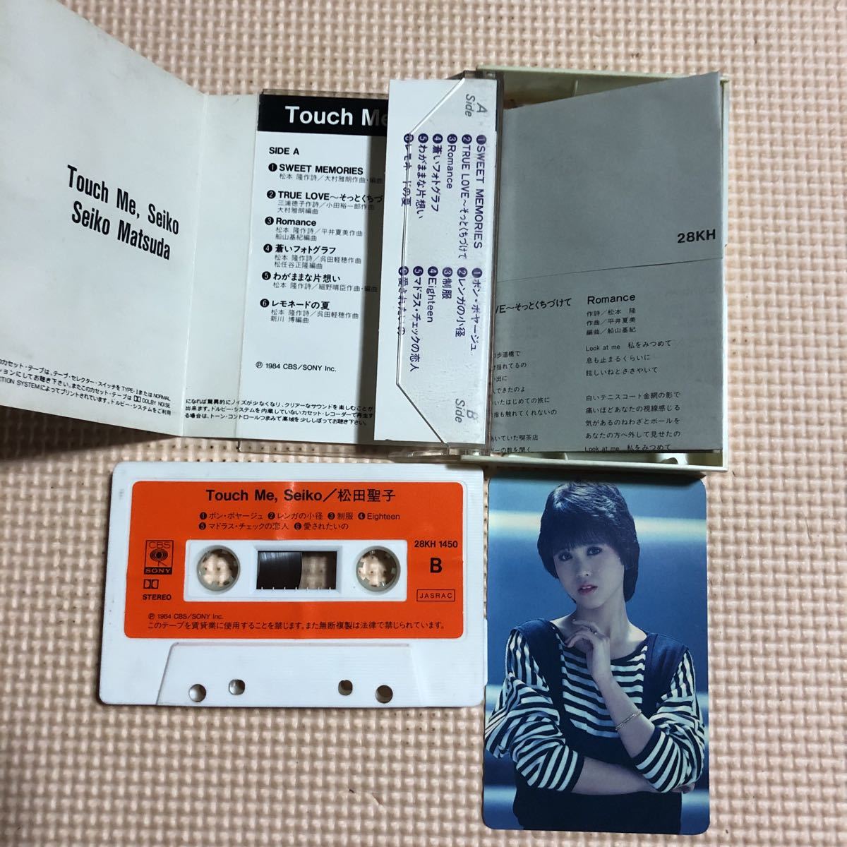 松田聖子 Touch Me, Seiko 【フォトカード付き】国内盤カセットテープ●の画像4