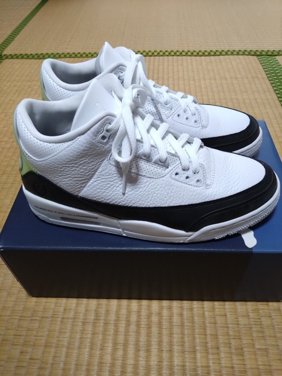 Fragment Nike Air Jordan 3 White / Black 27cm US9 DA3595-100 藤原ヒロシ_画像2