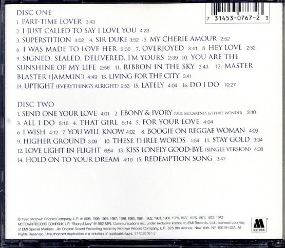 即決・送料無料(2点で)◆スティーヴィー・ワンダー Stevie Wonder◆Song Review: A Greatest Hits Collection◆迷信◆BEST盤/Y(k845)_画像2