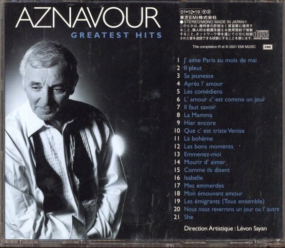 即決・送料無料(2点で)シャルル・アズナヴール Charles Aznavour◆Best Album◆五月のパリが好き 雨が降る 青春という宝◆BEST盤/Y(a9100)_画像2