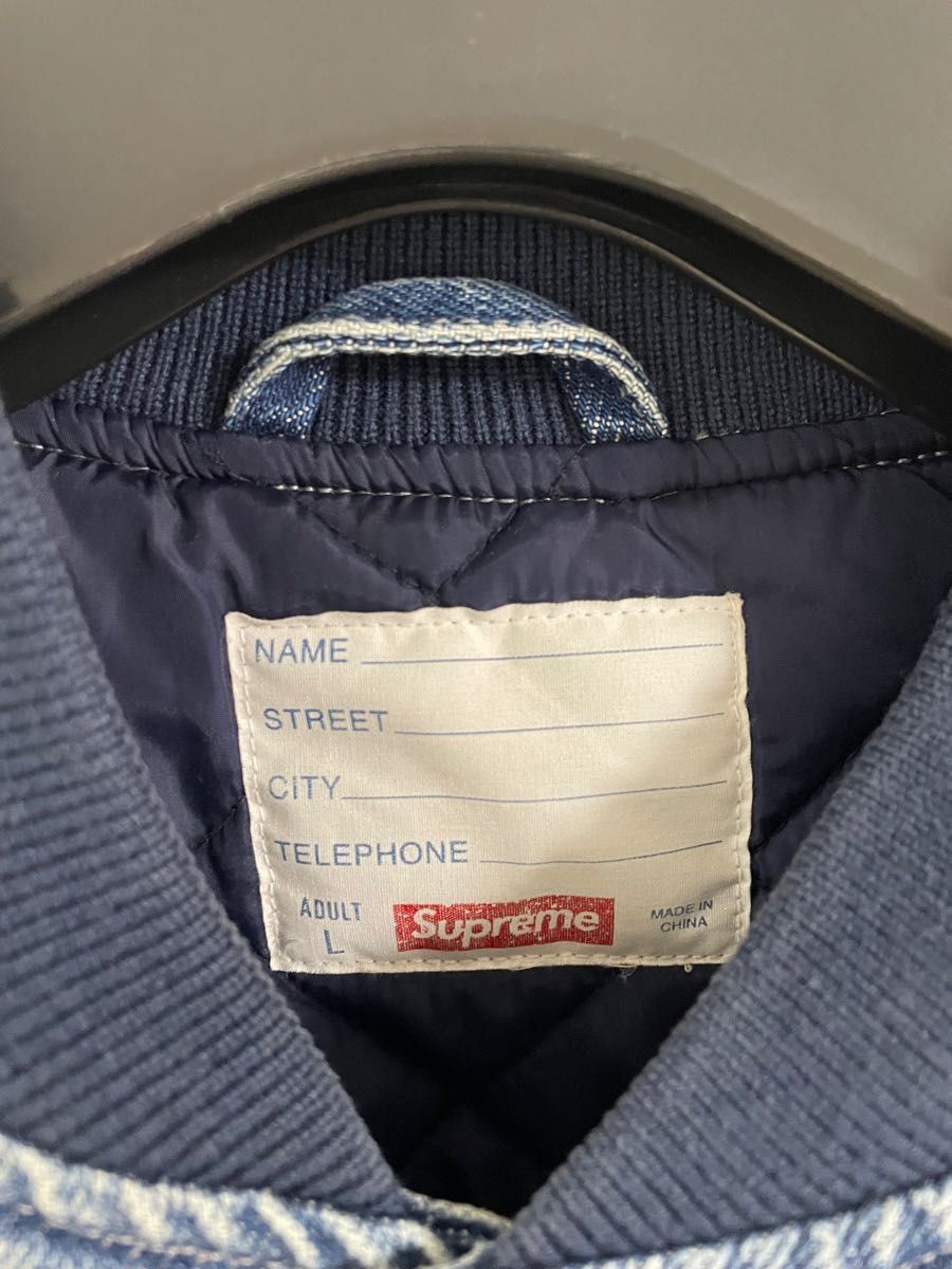 Supreme Washed Knockout Denim Jacket デニム バーシティ Supreme Washed Knockout Denim Jacket デニム バーシティ
