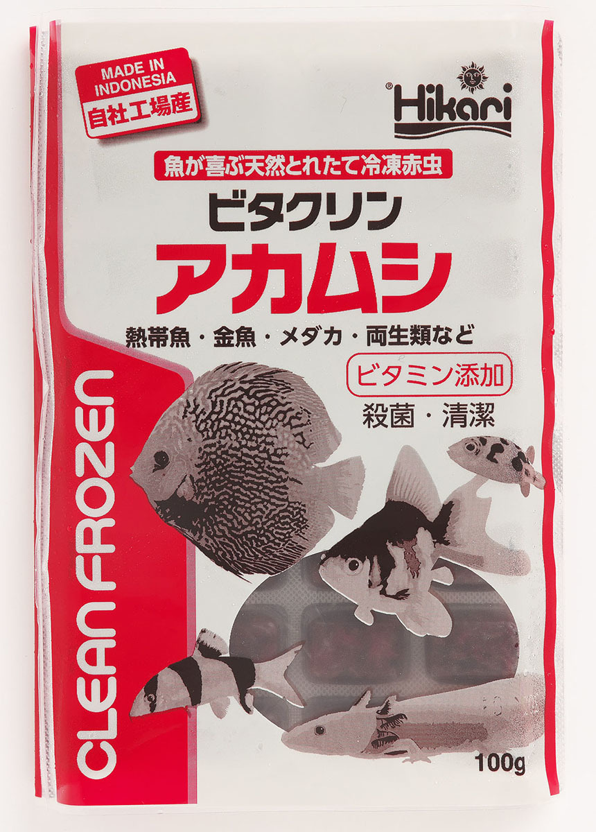 【冷凍】ビタクリンアカムシ（旧クリーン赤虫 ）100g　1枚　キョーリン　※1万円以上送料無料対象外_画像1