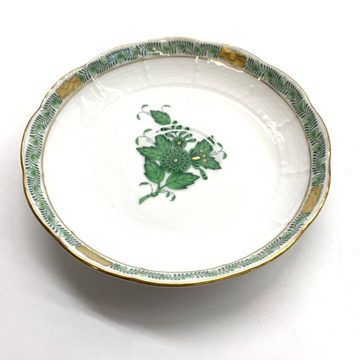信頼】 グリーン アポニー ヘレンド HEREND ゴールド 管理HS34334 箱