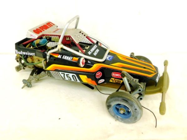 T724★ TAMIYA /SUPER CHAMP 1/10RADIO CONTROL OFF ROAD RACER/ KIT NO.5834 タミヤ ファイティング・バギー モーター付き ★送料1020円〜_画像3