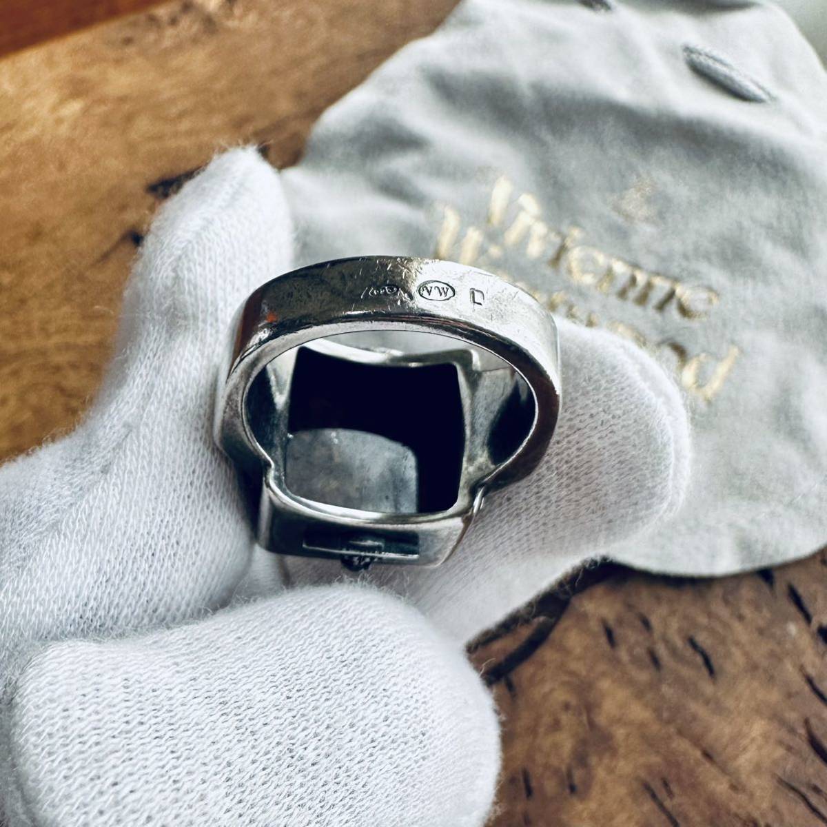 超希少色/廃盤VivienneWestwood オーブ/スクエアボックスリングL 超希少色/廃盤VivienneWestwood オーブ/スクエアボックスリングL
