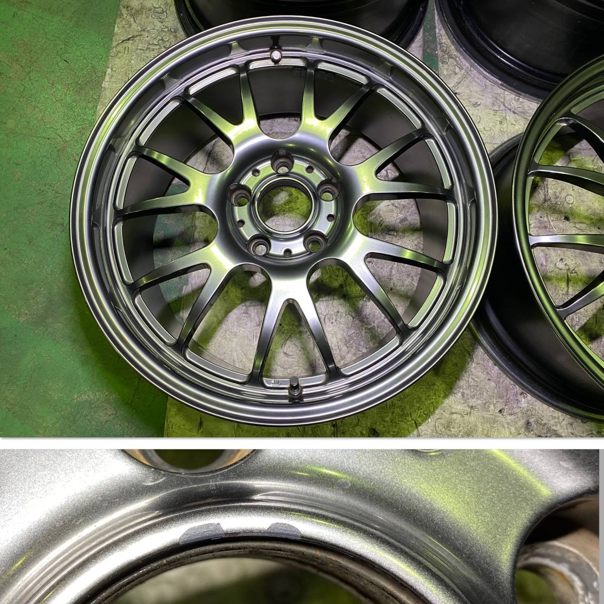 超軽量 国産 鍛造 NEEZ EURO CROSS RG 18インチ 8.5J +40 9J +45 PCD120 5H ユーロクロス ニーズ FORGED BMW 鍛栄舎 深リム ガンメタの画像2