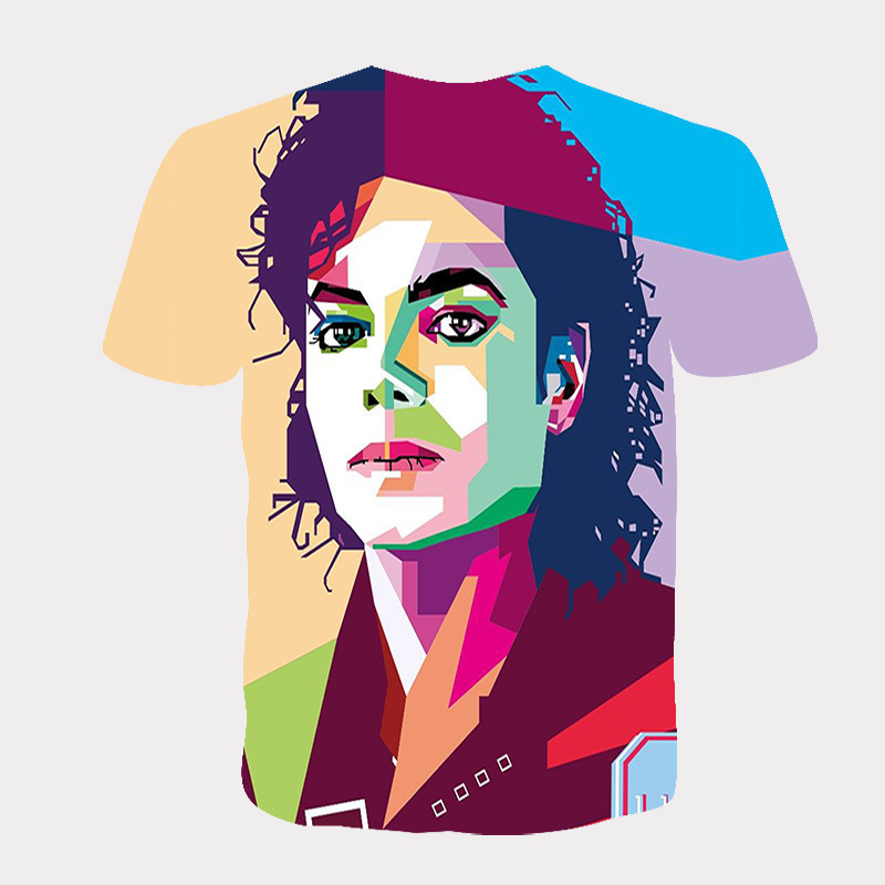 マイケルジャクソン　似顔絵　Tシャツ　XLサイズ_画像2