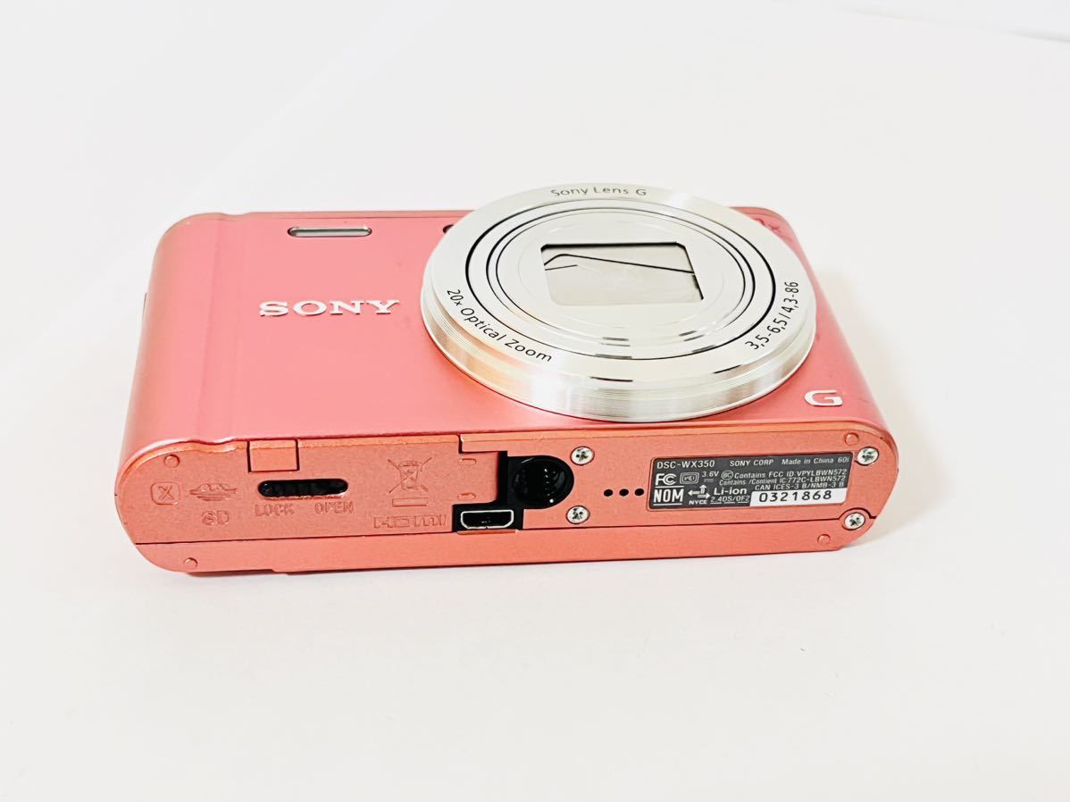 本物の デジタルカメラ ソニー SONY Cyber-shot DSC-WX350-P ピンク