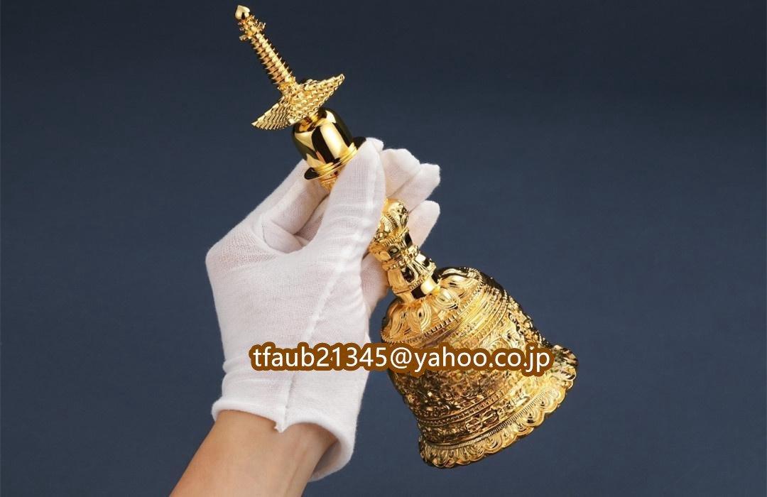 密教法具 寺院仏具」真言宗 塔鈴 宝塔形 金剛鈴 仏教工芸品 筋 密教法具 寺院仏具」真言宗 塔鈴 宝塔形 金剛鈴 仏教工芸品 筋