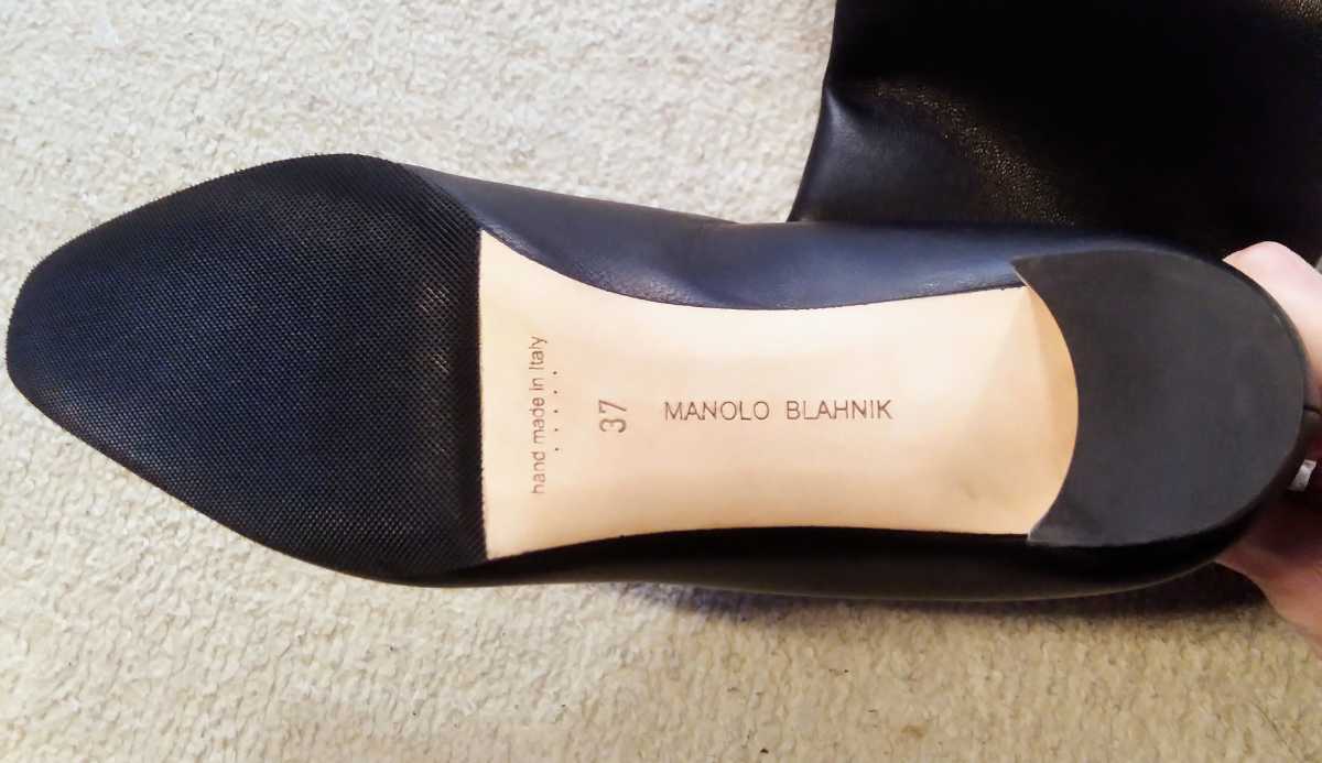 新品　国内直営店購入　マノロ　ブラニク　MANOLO BLAHNIK　サイハイブーツ　ニーハイ　ブーツ　ID:321-1838-0001　サイズ：37　BLCK_画像6