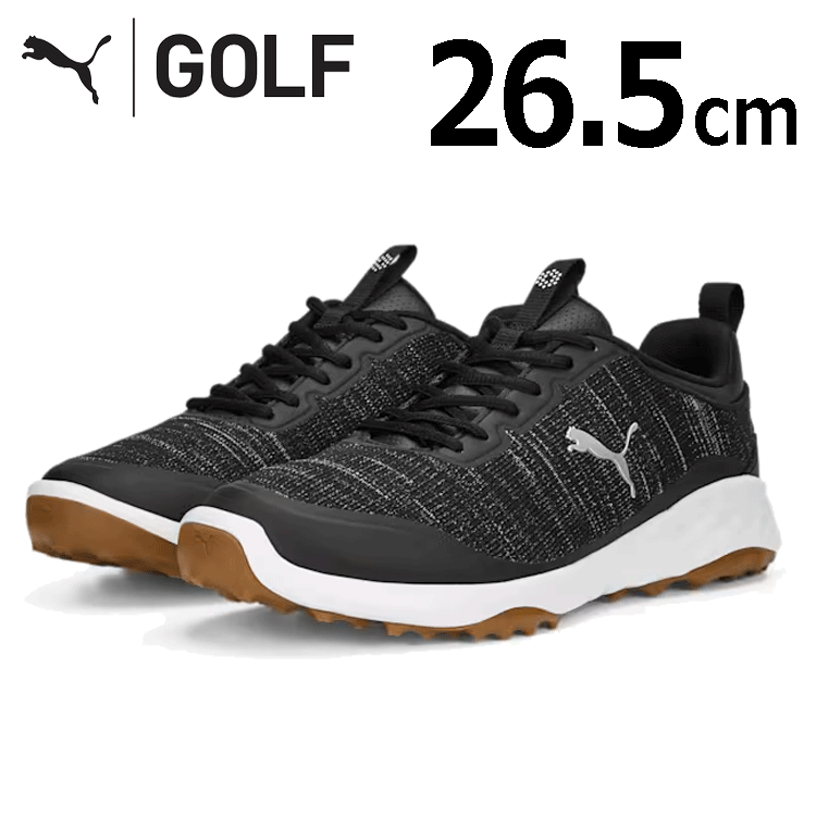 人気の新作 PRO FUISON PUMA 377041 Black/Silver】【GolfShoes