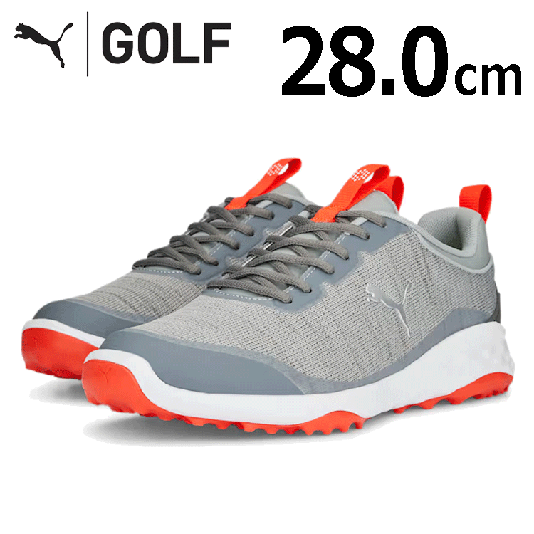 PUMA FUISON PRO 377041 【プーマ】【スパイクレス】【サイズ：28.0cm】【カラー：01 Gray/Silver/Red】【GolfShoes】のサムネイル