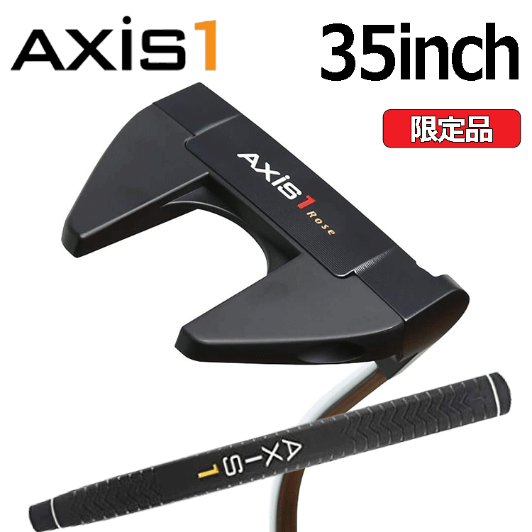 【限定品】Axis1 Rose マレットパター Black【アクシスワン】【ローズ】【マレット型】【パター】【長さ：35インチ】【Putter】_画像1