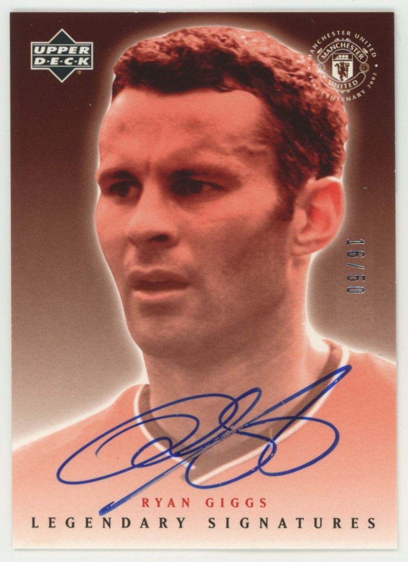 【Ryan Giggs】2002 UpperDeck Manchester United Legendary Signatures Auto 直書き 直筆サインカード 50枚限 マンチェスターユナイテッド