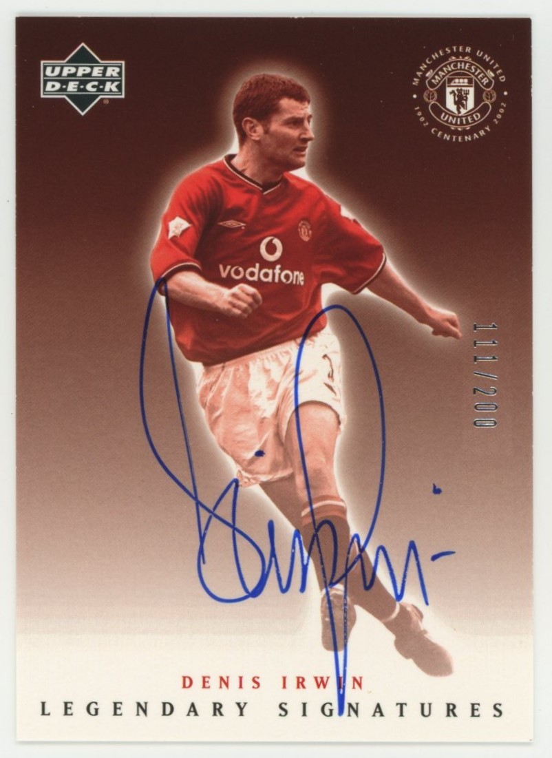 【公式ショップ】 United Manchester UpperDeck Irwin】2002 【Denis Legendary マンチェスターユナイテッド 200枚限定 直筆サイン 直書き Auto Signatures その他