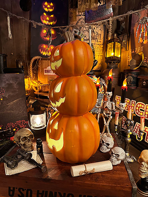 pumpkin lantern Triple face 50cm(L size ) Halloween Jack *o* lantern 3 ream lantern pumpkin monster 