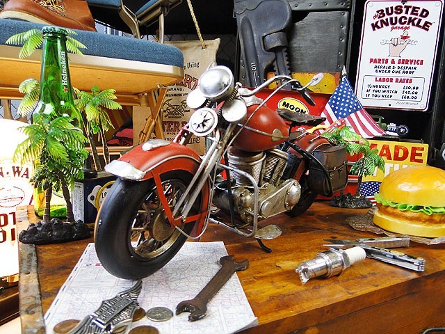  индеец мотоцикл жестяная пластина произведение искусства american смешанные товары America смешанные товары 