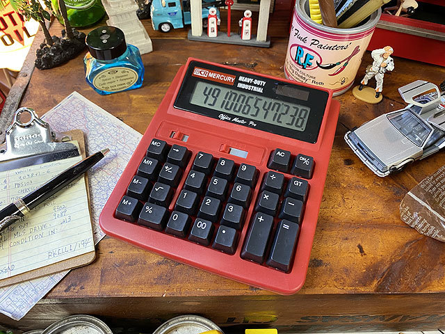  Mercury solar calculator ( red ) # american miscellaneous goods America miscellaneous goods calculator 