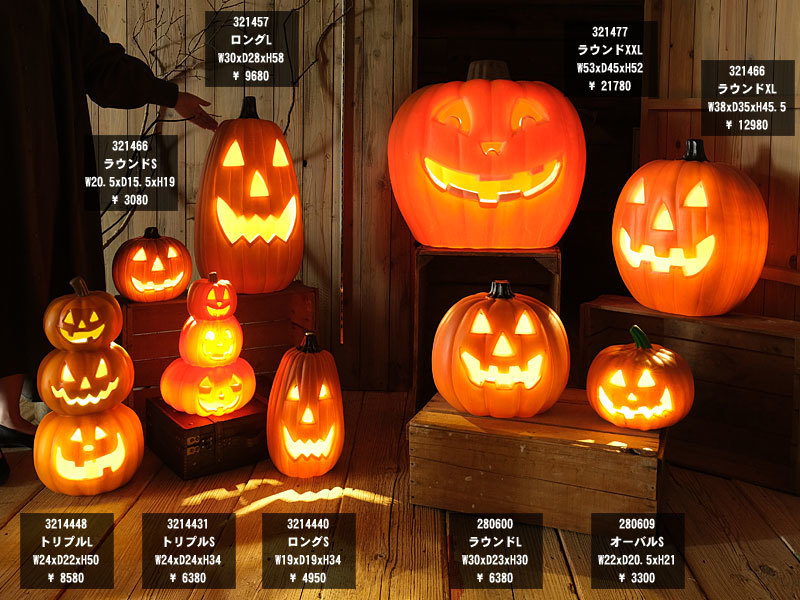  pumpkin lantern Triple face 50cm(L size ) Halloween Jack *o* lantern 3 ream lantern pumpkin monster 