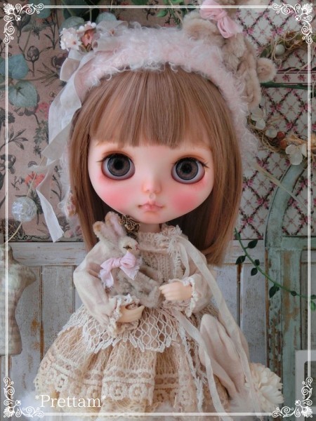 *Prettam*カスタムブライス＊*Sweet Lolita × Pink beige Rabbit...*.・＊*_画像4