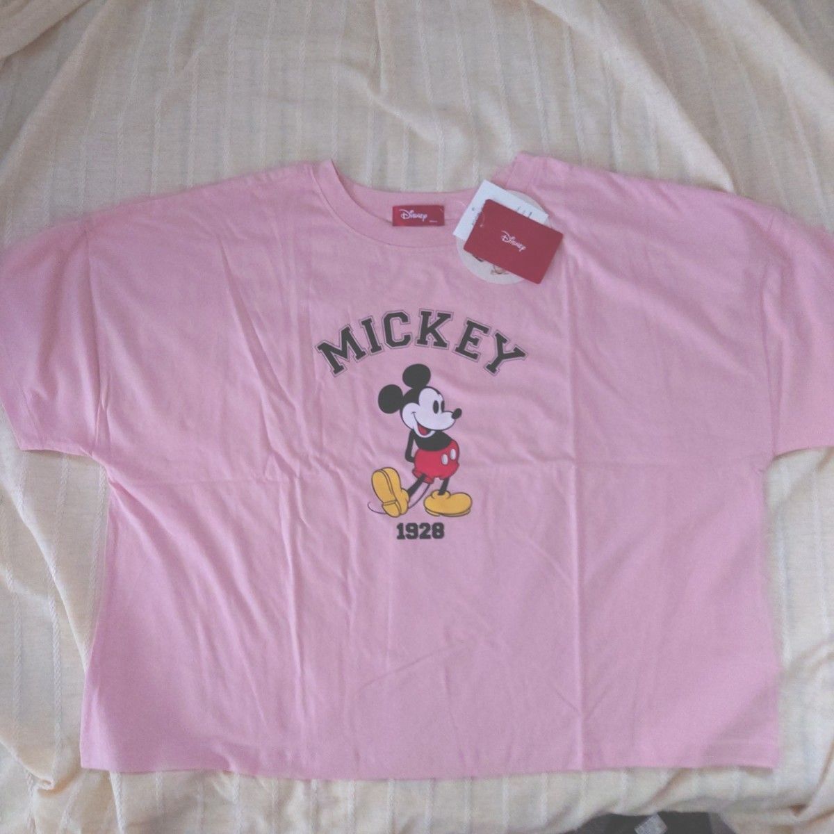 新品未使用　Disney 半袖Tシャツ Mickey ミッキー ワイドＴシャツミッキーマウス　タグ付き