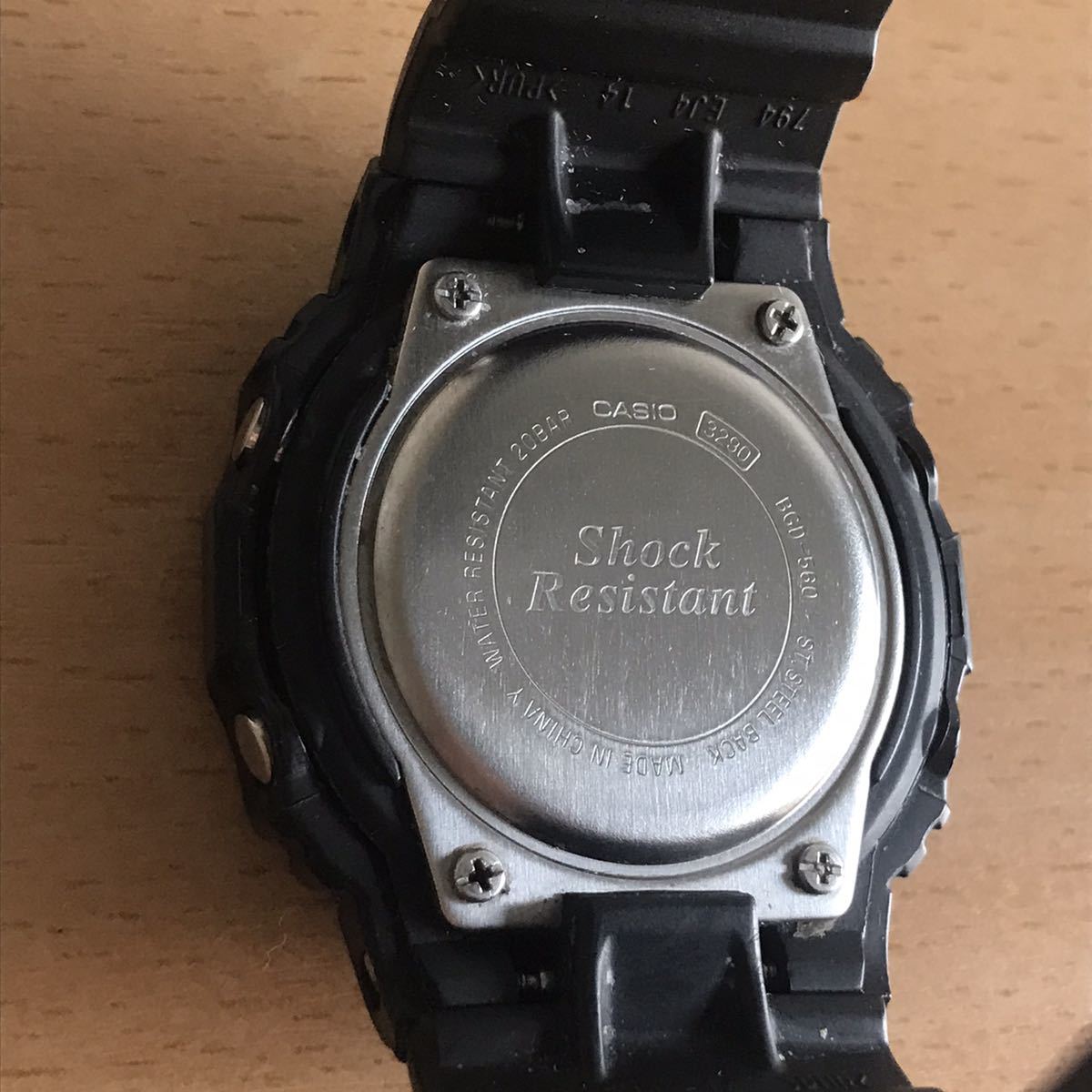 986-0576 CASIO カシオ Baby-G レディース腕時計　ラバーベルト　デジタル　クオーツ　黒　ブラック　BGD-560 稼働品 _画像5