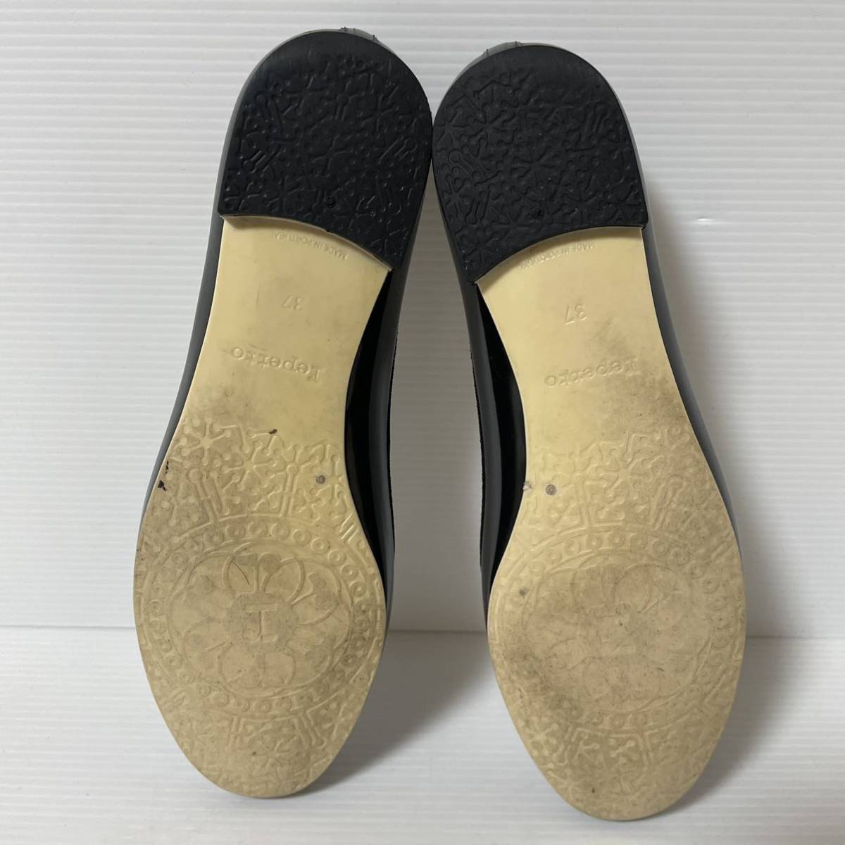 repetto レペット バレエシューズ フラットシューズ　エナメル　37 23.5cm ブラック　＊BL_画像6