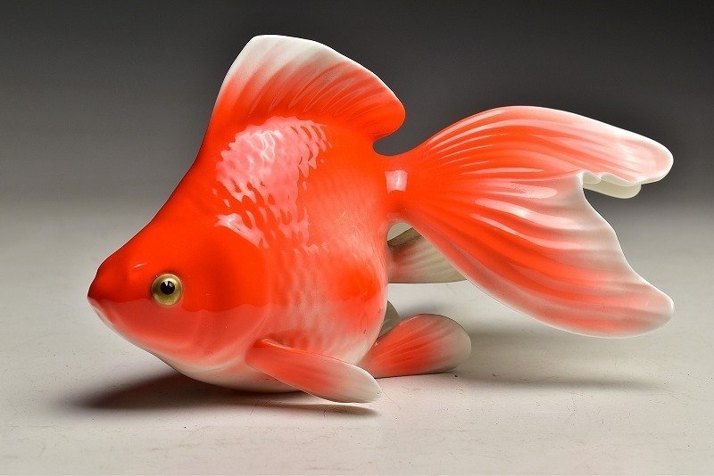 【蔵c5949】オールドノリタケ　フィギュリン　大きな金魚　21㎝