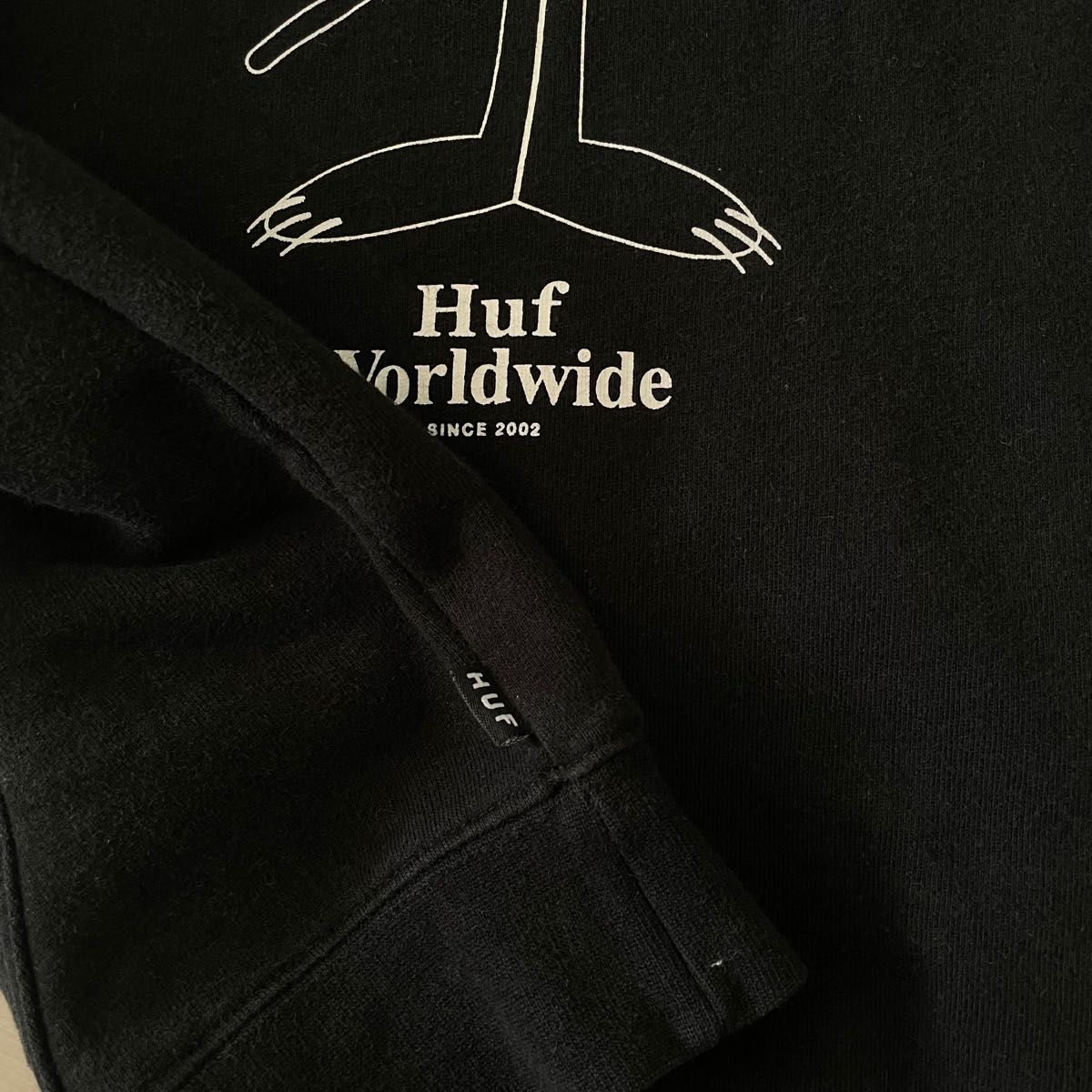 HUF PINK PANTHER スウェットパーカー 刺繍 ブラックコラボ|PayPayフリマ