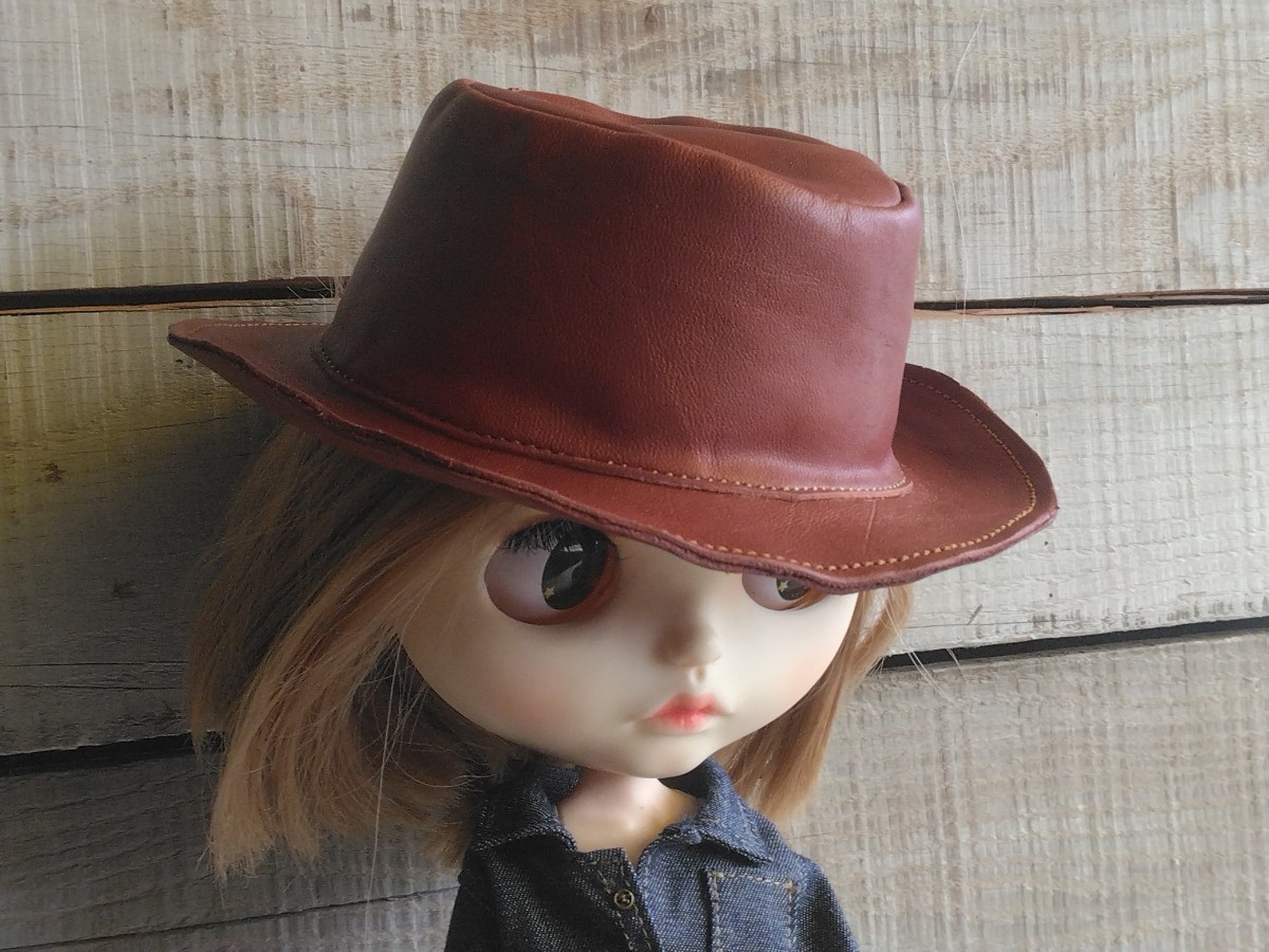  натуральная кожа тонн галлон Neo Blythe ручная работа шляпа шляпа колпак 12 Blythe наружный Fit 
