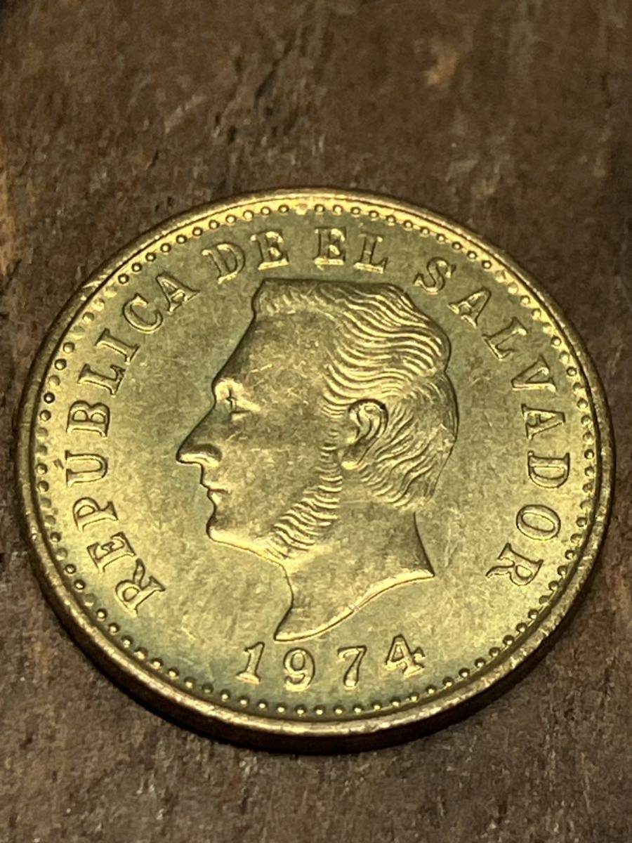 1974 El Salvador 2 Centavos Republic DE コイン coin 古銭 骨董品 combine shipping Centavos サルバドール コイン エルサルバドル の画像1