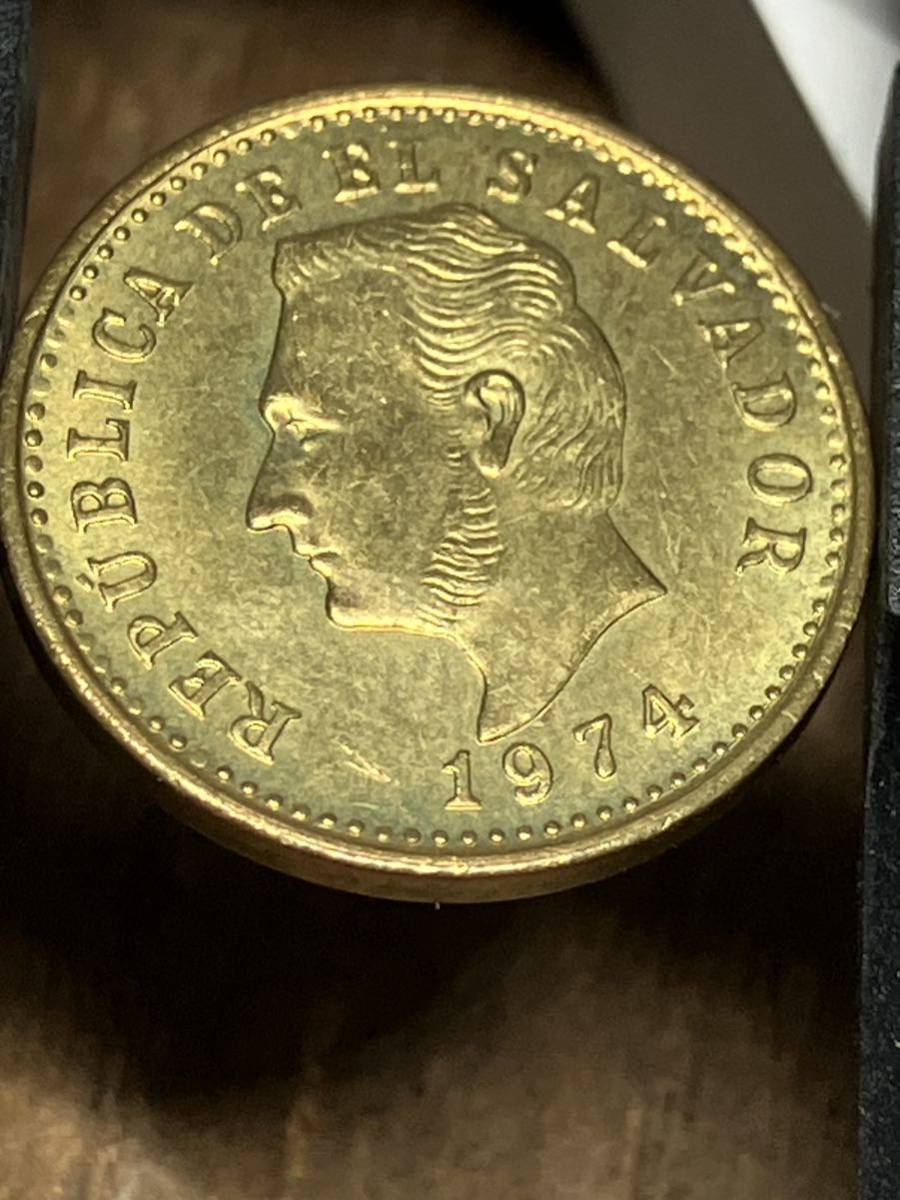 1974 El Salvador 2 Centavos Republic DE コイン coin 古銭 骨董品 combine shipping Centavos サルバドール コイン エルサルバドル の画像6