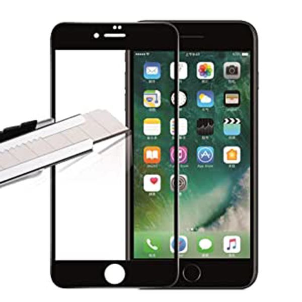 iPhone6 Plus iPhone6s Plus 5.5インチ 9H 0.26mm 枠黒色 全面保護 強化ガラス 液晶保護フィルム 2.5D KA19_画像1