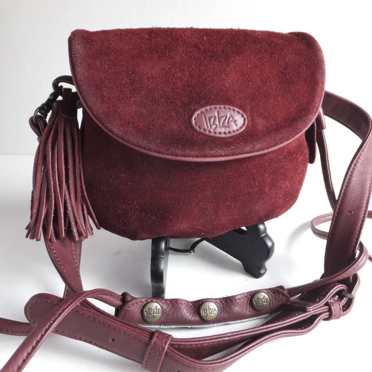 IBIZAibi The original leather suede leather 2way belt bag shoulder bag bordeaux 
