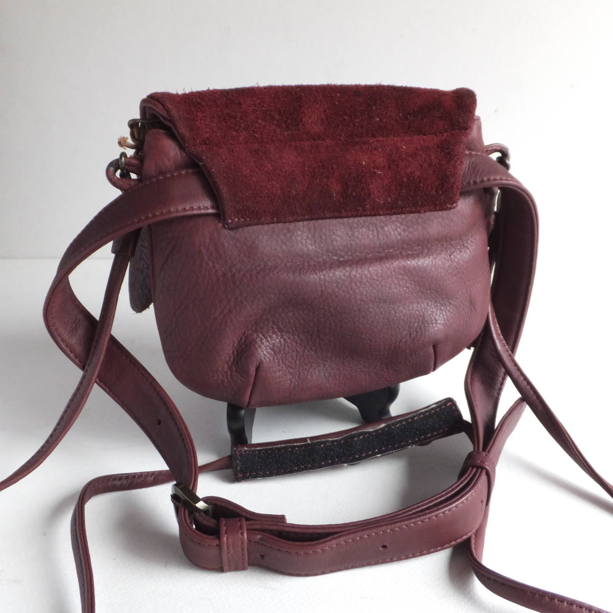 IBIZAibi The original leather suede leather 2way belt bag shoulder bag bordeaux 