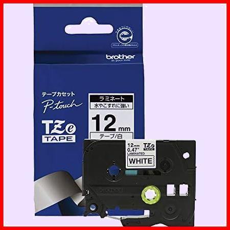 【限定！特価！】 ピータッチ ラミネートテープ TZe-231 幅12mm (黒文字/白)_画像1