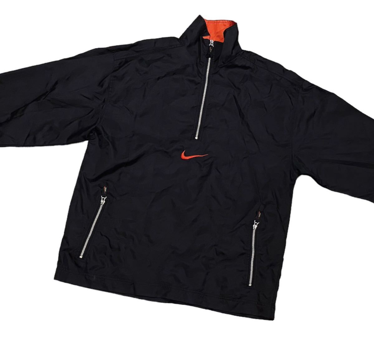 【入手困難】NIKE 90s ナイロンジャケット L ハーフジップ 銀タグ 極希少品 プルオーバー アノラック ビックシルエット 大きいサイズ 人気