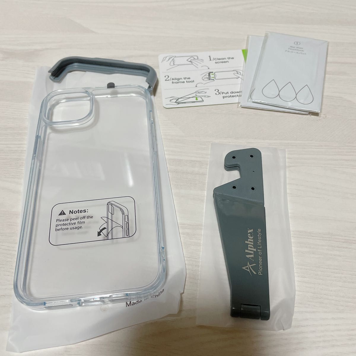 【新品・未使用】AIPHEX iPhone 14plus用 フィルム付きケース 全面保護セット