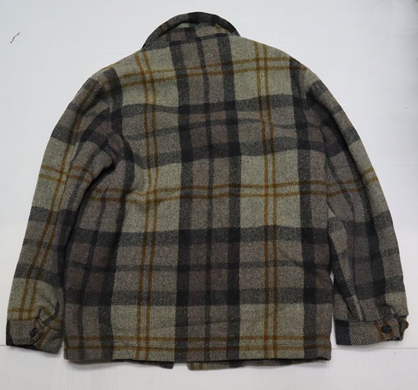 WJ88ウールリッチWOOLRICHアメリカ古着アメリカ製ウールジャケット70’S80’SビンテージMアウトドアジャケットCOATコート切り替えレザー革_画像5