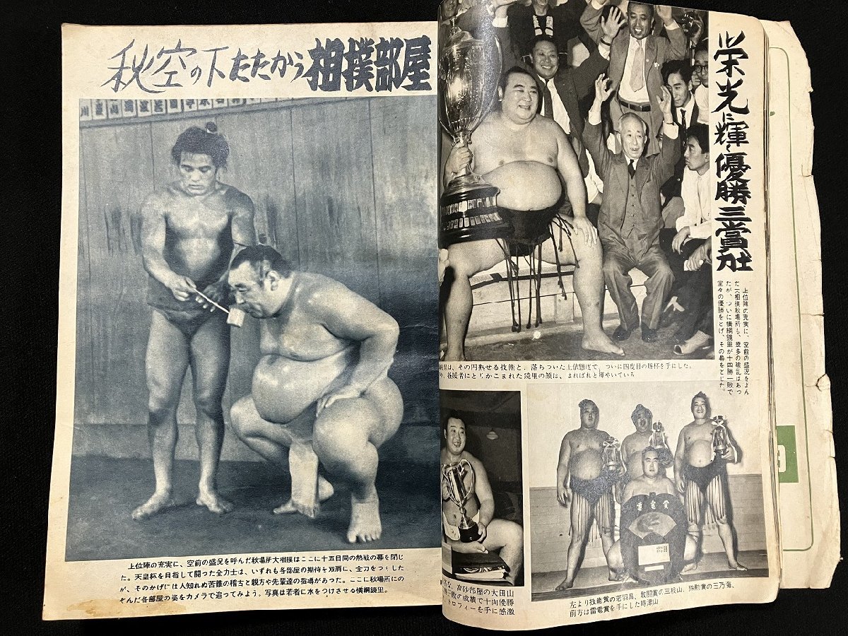 ｇ△ 相撲 秋場所総決算号 昭和31年11月号 1956年 ベースボールマガジン社 大日本相撲協会 /B04の画像4