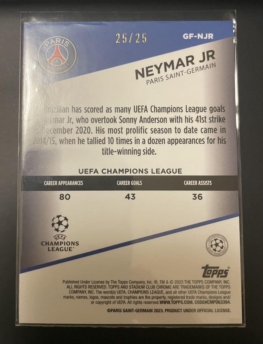 Last No.Neymar Jr. Stadium Club Chrome Goal Force Orange