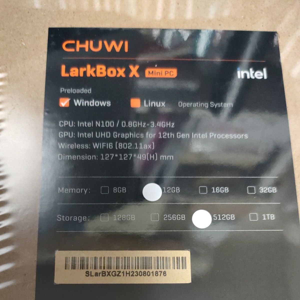 新品未開封】ミニPC CHUWI LarkBox X 2023 intel N100 12GB SSD_512GB
