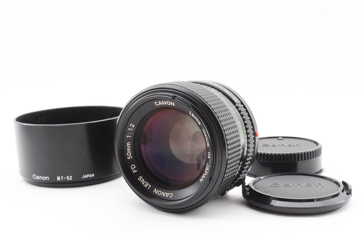 美品 キヤノン Canon New FD 50mm F1.2 フード付き-